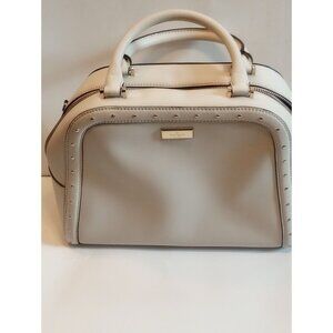 NEW KATE SPADE HELENA STREET ROCKI Leather Satchel Crossbody Chalk Pebble/Gold
